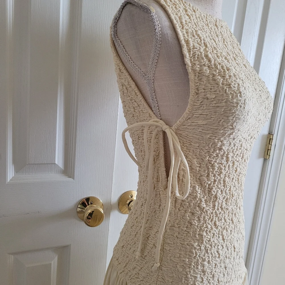 Free People Cream Tiered Maxi Dress - Picture 4 of 13